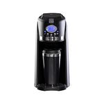 Innoteck Filter Coffee Maker Grind and Brew 2 in 1 Automatic Coffee Machine with Stainless Steel Thermo Travel Mug Kitchen Pro - Black/Chrome