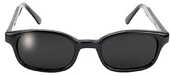 Pacific Coast Unisex Biker Sunglasses (Black Frame with Dark Grey Lens, One Size)