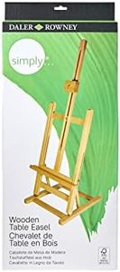 Daler-Rowney Simply Table Wood Easel, Collapsible & Store Flat, Indoor & Outdoor Use, Ideal for Entry-Level Artists & Hobbyists