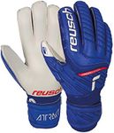 Reusch Unisex Goalkeeper Gloves Attractive Grip Finger Support with Practical Finger Protection Deep Blue/White, 7