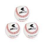 Belco Baseball , Competition Grade Baseball Ball Official Size (Leather Baseball Pack of 3)