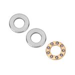 10Pcs Miniature Bearing , Thrust Ball Bearing Bearing Steel Miniature High Precision Flat Steel Bearings Set Plane Thrust Ball Bearing ,for Equipment Maintenance (F5-12M 5*12*4mm)