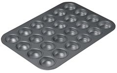 Chicago Metallic Professional Non-Stick 24-Cup Mini Muffin Tin, 40 x 28 cm (15.5" x 11"), Grey