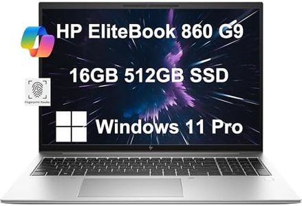 HP EliteBook 860 G9 Business Laptop (16" FHD+ Anti-glare, Intel 10-Core i5-1245U, 16GB DDR5 RAM, 512GB SSD) Long Battery Life, Fingerprint Reader, 5MP Webcam, Wi-Fi 6, Win 11 Pro w/AI Copilot, Silver