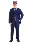 North Pole Train Conductor Fancy Dress Costume Adult Small