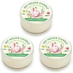Pet House Mini Candles for Pet Odor Made with Natural Soy Wax, Plant Based, Dog and Cat Friendly Scented Candles, Bamboo Watermint Pack of 3