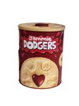 Jammie Dodgers Biscuit Tin Barrel With Lid Cookie Jar With jam Biscuits Novelty Gift