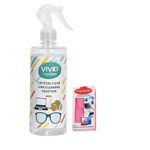 VividVisionInt® 500ml myclean Lens Cleaning Solution Spray contain NO Detergent-NO foam-for Spectacles,Sunglasses,Eyeglasses,Mobile,PC,Laptop,TV&Camera-│500ml Bottle+ Myclean Microfiber Cloth