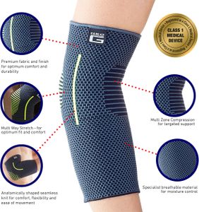 Neo-G Elbow Support Sleeve – Tennis, Golf, Tendonitis Relief, Breathable, L
