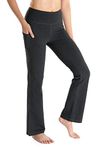 Yogipace,25"/27"/29"/31"/33"/35"/37",Women's Bootcut Yoga Pants Lounge Workout Pants with Side Pockets