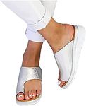 Bunion Sandals for Women, Sandals for Bunions Correction Women Bunion Sandals for Women with Arch Support (Silver,7)