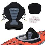 Thickened Kayak Seats - Premium Shockproof Seats with Back Support for Kayaking, Canoeing, Fishing, Paddle Boarding - Comfort, Versatility and Extra Storage (Black+Gray, 1 Pcs)