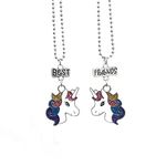 la luen Girl's, Boy's Alloy Unicorn Pendant Necklace Set (Rainbow)