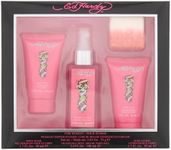 Women's Perfume Gift Set by Ed Hardy, 4 Pieces Include Fragrance Mist, Body Lotion, Body Wash, and Fragrant Bath Fizz