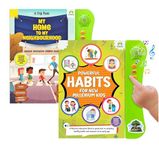 Kiddale Pack of 2 Musical Interactive Children Sound Books: My Home to Neighbourhood & Habits|Ideal Gift for 3+ Years Baby|E Learning Book|Smart Intelligent Activity Books|Musical Rhymes|Talking Book