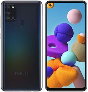 Samsung Galaxy A21S (64GB, 4GB) 6.5", Quad Camera, All Day Battery Dual SIM GSM Unlocked Global 4G LTE VoLTE (T-Mobile, AT&T, Metro, Straight Talk) International Model A217M/DS (64GB SD Bundle, Black)