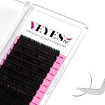 VEYES INC Classic Volume Lash Extensions 0.03-0.20 C/CC/D/DD Curl 8-20mm Mixed & Single Length Tray, Matte Black, Professional Supplies for Lash Techs (0.15 D 8-16mm)
