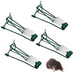 4 Packs Mole Gopher Trap Outdoor, Mole Traps That Kill Best, Reusable Vole Traps Outdoor Easy to Set, Weatherproof Pocket Gopher Kill Trap for Lawn Garden Farm
