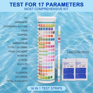 Homcoice 17-in-1 Water Test Kit – 125 Strips & 2 Bacteria Tests for Home, Well, Tap