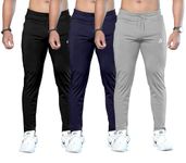 FTX Men's Solid Pack of 3 Multicolor Track Pants