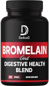 6in1 Bromelain 500mg Supplement - 1000mg per Serving - 210 Capsules with Digestive Health Blend as Quercetin, Ginger, Turmeric, Papaya - Support Overall Health, Digestion & Immune System