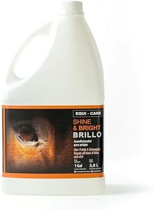 Equi Care Shine & Bright. Ultimate Shine and detangler Spray for Your Horse's Mane, Tail and Coat. Remove Knots, Reduces Hair Breakage, Leaves Hair Soft and Shiny. (1 Gal)