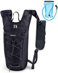 Blue Quartz Hydration Backpack with 2L Water Bladder, Hiking Water Backpack for Women Men, Lightweight Cycling Daypack with Phone Pocket & Helmet Net Bag, Hydration Pack for Biking, Running, Skiing