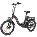 SAMEBIKE Foldable Electric Bike for Adults, 20" Fat Tire Ebike with Speed 20MPH Peak 560W Motor, Max Range 62 Miles, 36V 432Wh UL2849 Certified Removable Battery, Electric Bicycle for Men/Women, BK