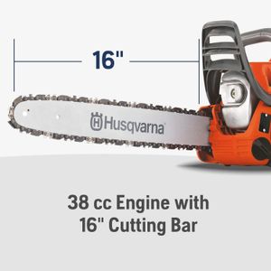 Husqvarna 120 Mark II 16" Gas Chainsaw – 16in Bar, Lightweight
