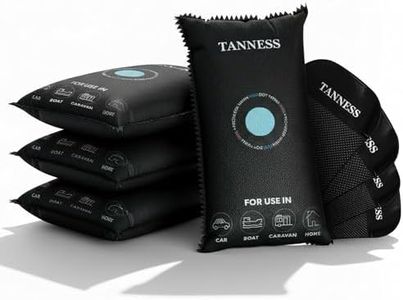 Tanness 4 Pack x 1kg Car Dehumidifier Bags with Anti-Slip Pads - Essential Car Accessories, Moisture Absorber, Reusable, Recharges in Microwave - Multipurpose for Home, All Spaces & Vehicles