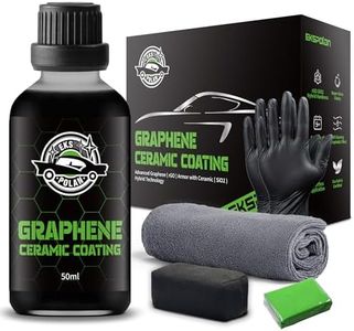Graphene Ceramic Coating for Cars (50ML), 10H Ceramic Car Graphene Coating for Auto Detailing, Invisible & Hydrophobic Nano Auto Coating Kit, Apply After Car Wash & Paint Correction