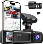 REDTIGER 4K Dash Cam Front and Rear, STARVIS 2 Sensor, 64GB Card Included, 4K/2.5K+1080P Dual Dash Camera for Cars Built-in WiFi GPS, 3.18 Inch IPS Screen, 170° Wide Angle, Parking Monitor (F7N Pro)