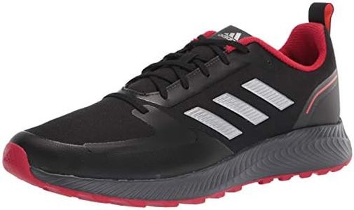 adidas Men's Runfalcon 2.0 TR Running Shoe, Black/Silver Metallic/Grey, 11