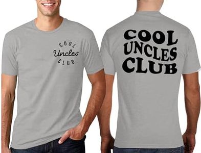 MOUSYA Cool Uncles Club Shirt for Men Cool Uncle T-Shirt Funny Uncle Gifts Fathers Day T-Shirt Grey