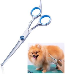 Tijeras para Mascotas Tijeras de Acero Inoxidable con Punta Redonda de Seguridad Tijeras para Peluquería de Entresacado Profesionales de Aseo para Cortar Pelo de Perro Gato Mascota