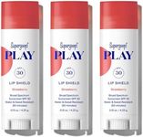 Supergoop! PLAY Lip Shield SPF 30 with Strawberry - 3 Pack - Hydrating SPF Lip Balm - Moisturizing Lip Treatment For Dry Cracked Lips - Clean Ingredients & Broad Spectrum UV Protection