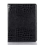 iPad Pro-6/5/4/3 (11'') Case for Women, iPad Air-6th (11'') Air-5th Air-4th (10.9'') Case, DMaos Crocodile Synthetic Leather Folio Smart Cover with Card Pencil Holder, Auto Sleep Wake - Black