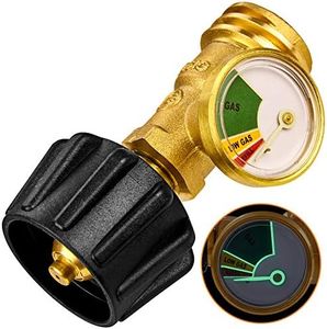Flame King YSN212 Propane Gas Tank Level Indicator Check Guage, Glow in The Dark, Easy to Read, Leak Detector, Universal Fit