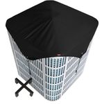 Xeeol Air Conditioner Covers for Outside with Cover Stand, 28 x 28 Heavy Duty 600D Waterproof AC Cover, AC Condenser Winter Cover - Snowproof, Rainproof