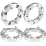 JiiinMiiin 1 inch (25mm) 4x137 to 4x137 ATV Wheel Spacers with 110mm Hub Bore & 10x1.25 Studs, Compatible with Kawasaki Can-Am Bombardier UTV (Read Listing for Year Model) - Silver