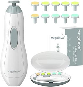 Megainvo Tagliaunghie Neonato, Tagliaunghie Bambini Set Lima Unghie Neonato Taglia Unghie Neonati Tagliaunghie Elettrico Lima Unghie per Bambini Baby Nails 10 in 1 con LED Light (senza batteria)
