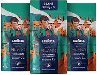 Lavazza, Tales of Italy Refined Milano, 1.5 Kg, Coffee Beans, for Espresso Coffee Machines, Notes of Honey and Dried Fruit, 100% Arabica, Intensity 7/10, Light Roasting, Roasted in Australia, 3 x 500g