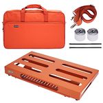SOYAN 22" x 12.5" Guitar Pedal Board with Power Supply Tray, Carry Bag & Mounting Tapes Included (Orange, SPB-22OR)