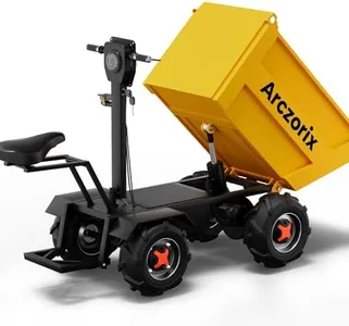 [Electric Hydraulic Dumping] Arczorix Wheelbarrow Utility Cart 60V20A 2000W Capacity 2205Lbs with One-Key Lifting and Lowering Dumper & All-Terrain Wheels, Material Hauler, Electric Wagon