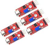 Kiro&Seeu 5PCS Microphone Sensor High Sensitivity Sound Detection Module Compatible with Ar-duino PIC AVR Raspberry Pi 2 3 3B+ 4 Robot Smart Car(S-MD-5P)