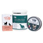 HempyPaws Combo of Dog and Cat Vet Protein Supper Food Supplement (300g) | Hemp Seed Oil (30Ml) Pet Joints Stress Calming Oil and Pet Healing & Calming Balm Paw Cream for Dog (100g) (Pack of 3)