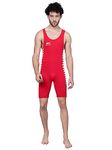 Shiv Naresh Men's Slim Fit Wrestling Singlet (W4_RED/White/Royal M)