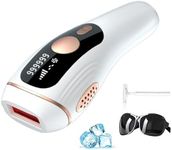 IPL Hair Removal Device with Ice Cooling System, 5 Energy Levels, 999,999 Flashes, Painless and Permanent Laser Hair Removal Device for Women and Men, Face,Armpit,Arm,Leg,Mouth Area and Body Use