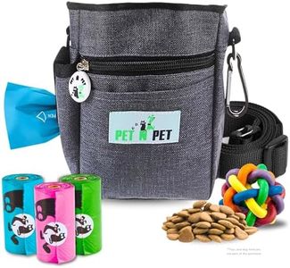 PET N PET Dog Treat Training Pouch-3 Ways to Wear Dog Treat Pouch with Built-in Poop Bag Dispenser-(3 Roll Poop Bags Included)