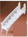 Cakesupplyshop Item 687y White Tiered Wedding/Frozen Cake Step Decoration Stair - 1piece